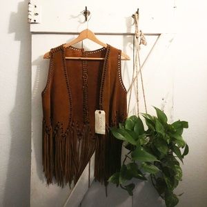 1960’s genuine suede fringe vest